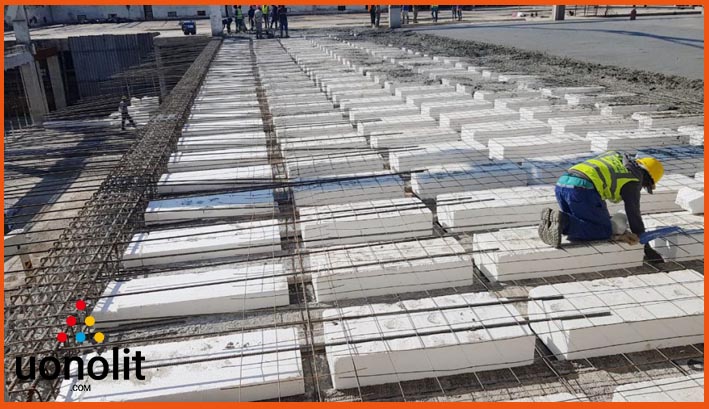 کاهش مصرف بتن و میلگرد ، از مزایای یونولیت نسبت به تیرچه بلوک